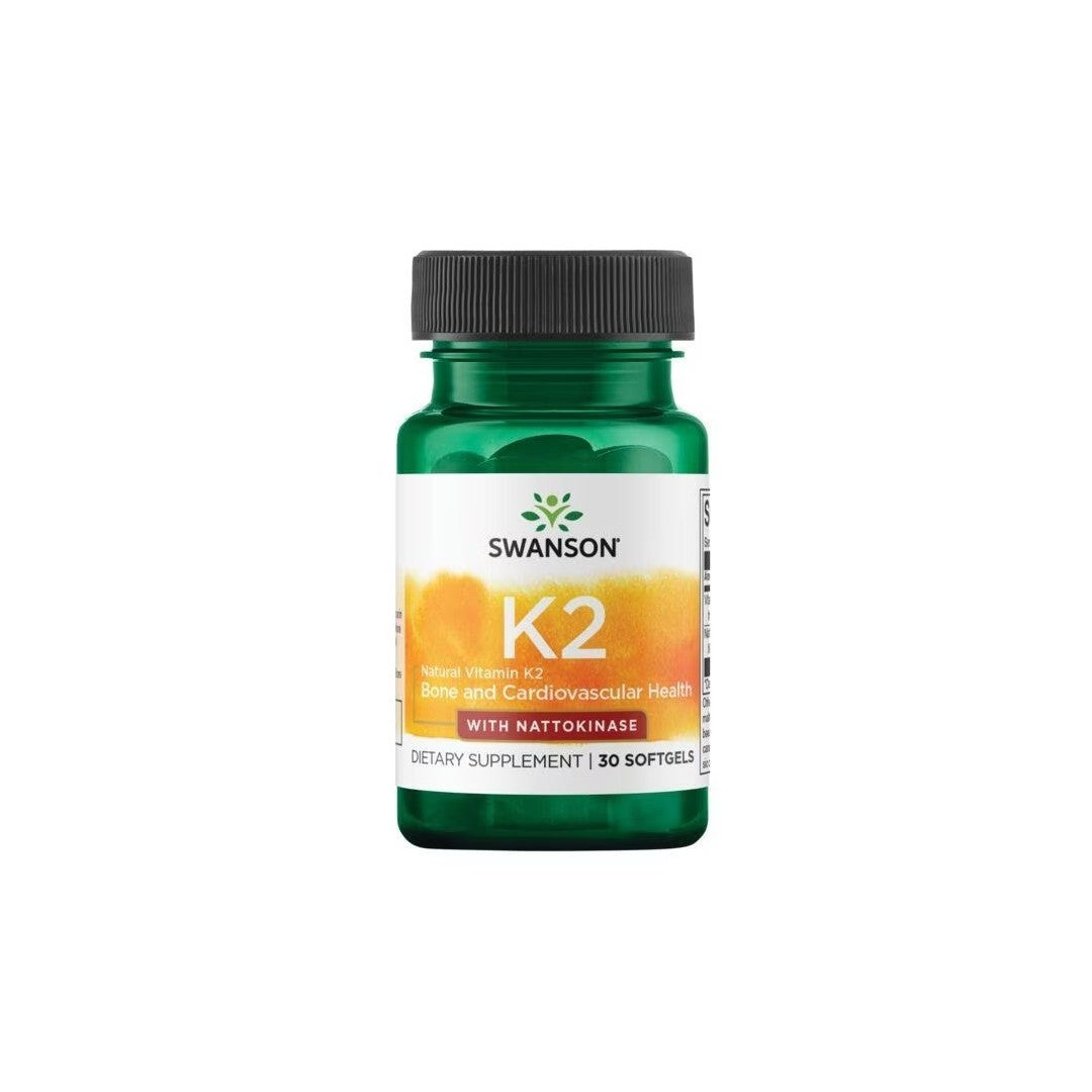 Vitamin K2 - mit Nattokinase 30 Weichkapseln Swanson Health Products